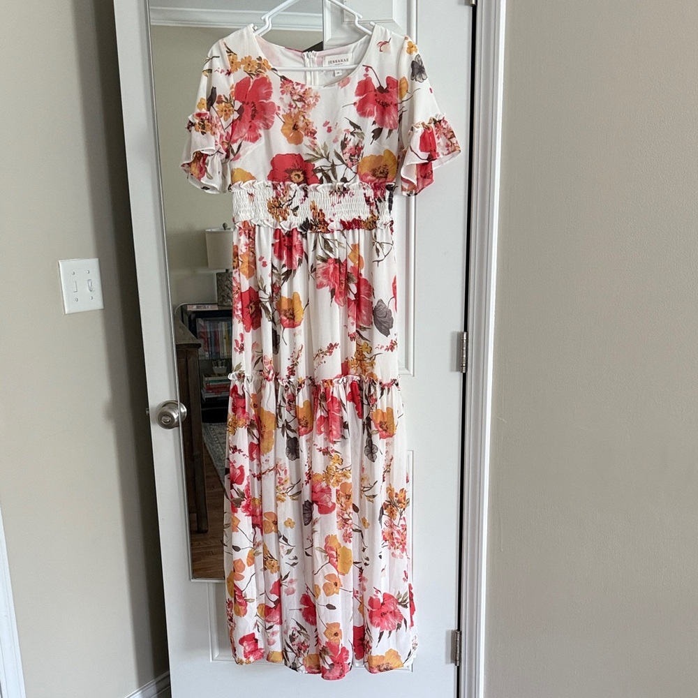 JessaKae Floral Maxi Dress - Red and Pink